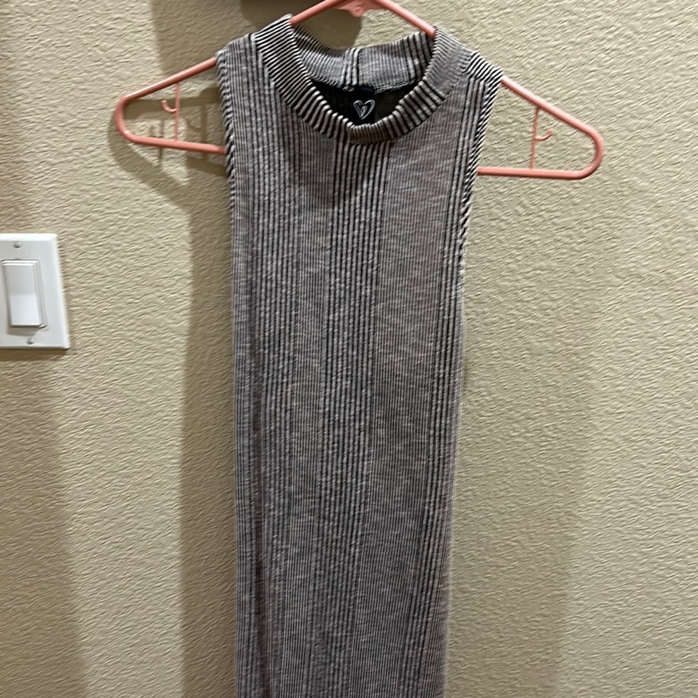 Turtle neck backless dress